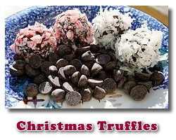 chocolate candy cane truffles